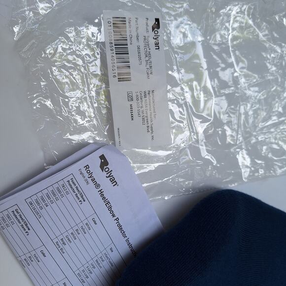 Set of 2 Padded Elbow Protectors / Ulnar Elbow Pads, Dark Blue - Picture 4 of 4